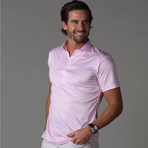 Collars & Co. Semi-Spread Collar Polo Pink Gingham R127-9 R131-7 R135 R137